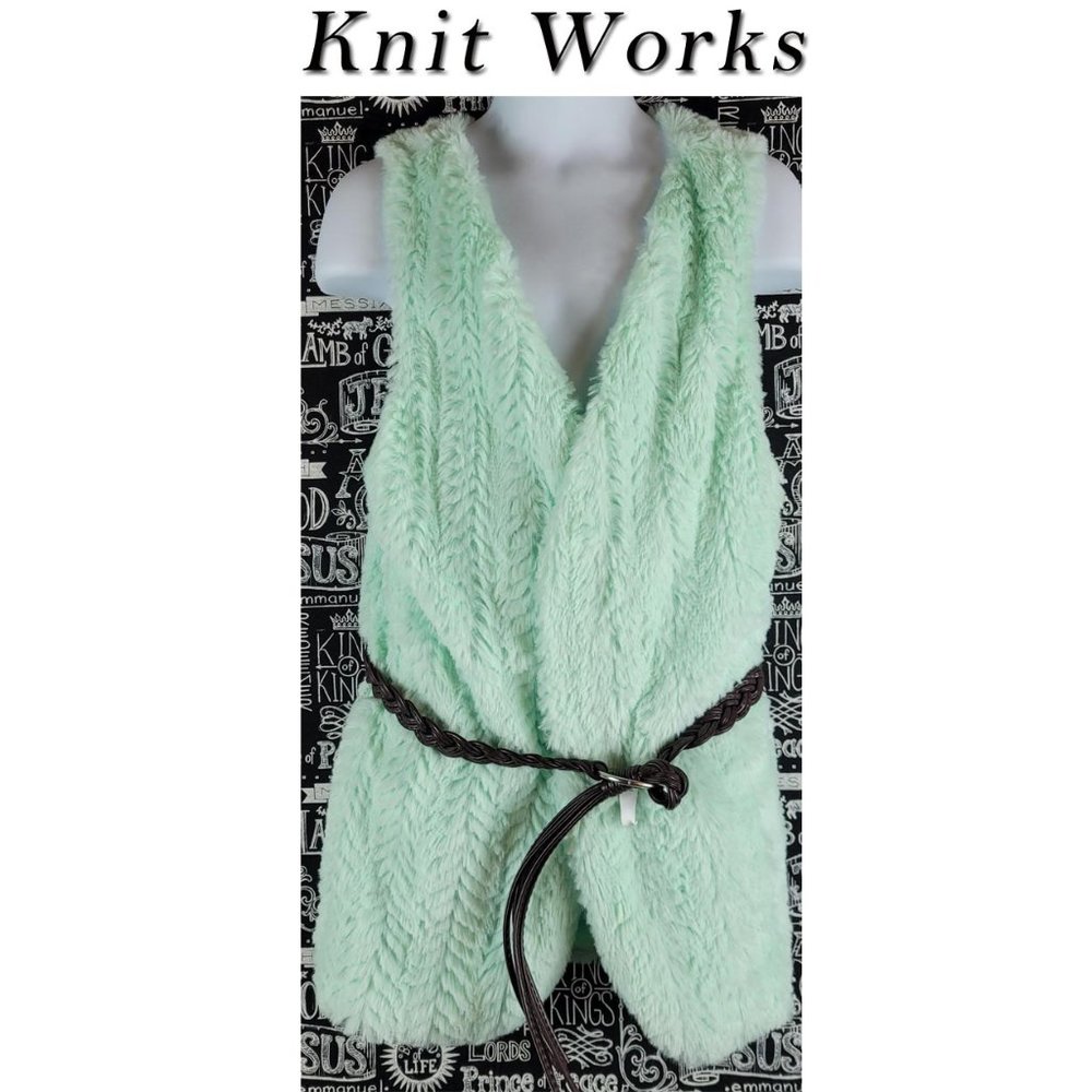 Knit Works Faux Fur Vest Size Small NWT🤩